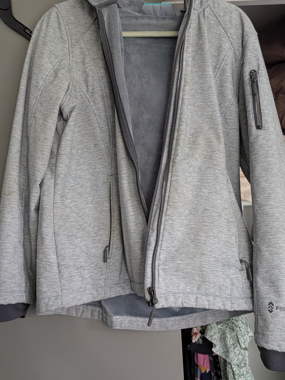 Free Country Light Gray Men's Hooded Jacket